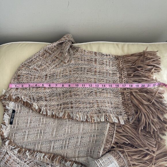 Nic+Zoe Iconic Cork Fringe Knit Jacket L - Picture 10 of 11